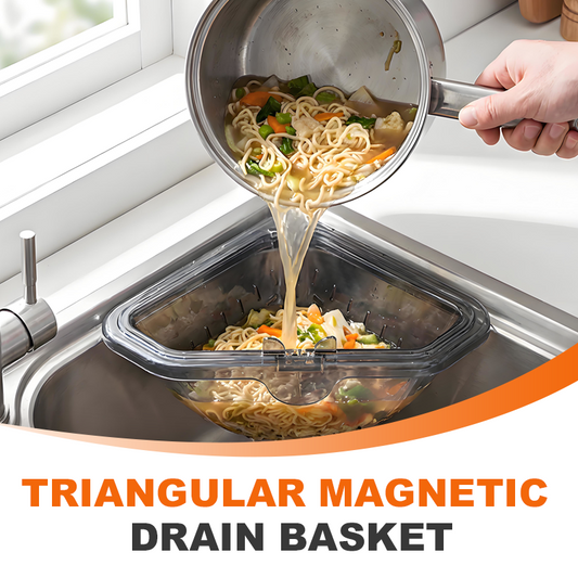 Cesta de drenaje magnética triangular