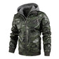 Chaqueta con capucha con cremallera de hombre
