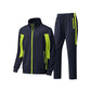Conjunto de chaqueta y pantalones de correr de dos piezas de cremallera completa para hombre