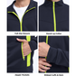 Conjunto de chaqueta y pantalones de correr de dos piezas de cremallera completa para hombre