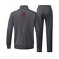 Conjunto de chaqueta y pantalones de correr de dos piezas de cremallera completa para hombre