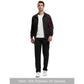 Conjunto de chaqueta y pantalones de correr de dos piezas de cremallera completa para hombre