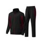 Conjunto de chaqueta y pantalones de correr de dos piezas de cremallera completa para hombre