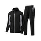 Conjunto de chaqueta y pantalones de correr de dos piezas de cremallera completa para hombre