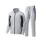 Conjunto de chaqueta y pantalones de correr de dos piezas de cremallera completa para hombre