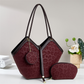 Bolso de mano en forma de corazón con estampado de leopardo chic