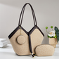 Bolso de mano en forma de corazón con estampado de leopardo chic