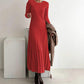 50 % OFF !!✨Women's Long Sleeve Cable-Knit Sweater Midi Dress