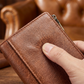 Cartera de Mujer con Protección RFID | Estilo Retro Triple Plegable | Gran Capacidad Multifuncional