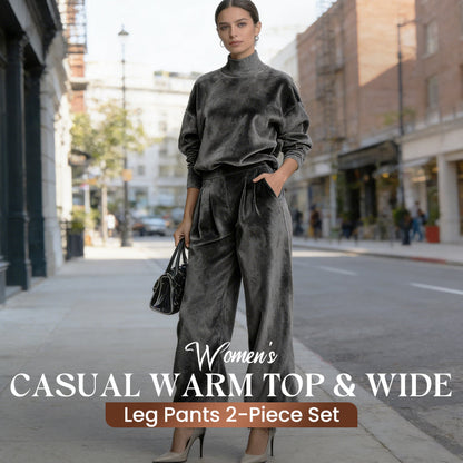 Conjunto de dos piezas para top informal y pantalones de pierna ancha