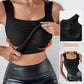 Camiseta de tirantes térmica con cuello en U y sujetador incorporado para mujer