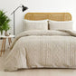 Set de cama con penacho de 3 piezas con recorte