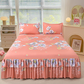 Juego de falda de cama con volantes de 3 piezas