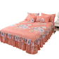 Juego de falda de cama con volantes de 3 piezas