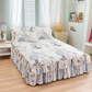 Juego de falda de cama con volantes de 3 piezas
