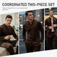Set casual de camisa y pantalones abotonados para hombre