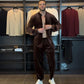 Set casual de camisa y pantalones abotonados para hombre