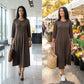 🎁Nuevas llegadas 2026 50% DE DESCUENTO💥en vestido casual asimétrico de mujer Maxi plisado