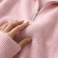 Jersey de mujer con cremallera y cuarto de cremallera