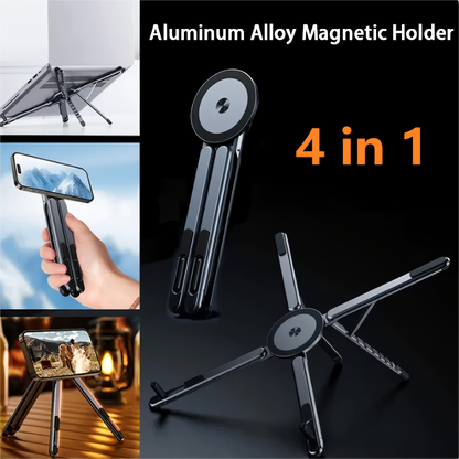 🔥【1° Más Vendido】🥳 Soporte inestable/transporte pesado/cuello cansado? Soporte 4en1 magnético ajustable