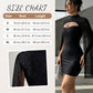 Vestido femenino con recortes acanalados y capa de gasa