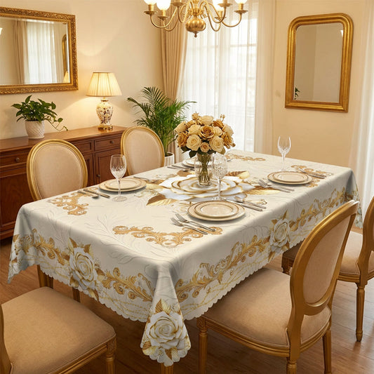 Mantel impermeable de rosa dorada