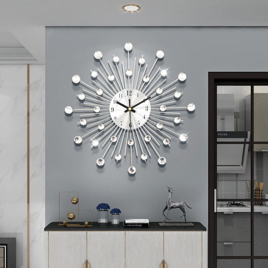 ✨🕰️ 50% de descuento ⚡ en el Creative Rhinestone Wall Clock – ¡Lujo silencioso y minimalista para salón, comedor y entrada! 💎🏡