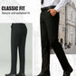 Pantalones de traje elástico casual ligero de ajuste clásico para hombre