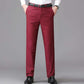 Pantalones de traje elástico casual ligero de ajuste clásico para hombre