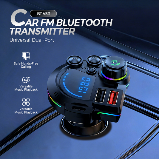 Transmisor FM Bluetooth universal de doble puerto para coch