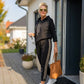Set de chaqueta con capucha y pantalones con cordón para mujer