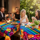 Mantel impermeable con estampado floral para cenas y fiestas