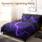 ⚡Set de funda para edredones y funda de almohada Purple Lightning