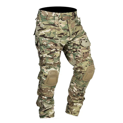 Pantalones tácticos de carga para hombre con rodilleras