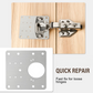 Placas de Reparación de Bisagras para Puertas de Gabinete en Acero Inoxidable