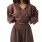 👚 Conjunto de Sudadera con Capucha V y Pantalones para Mujer – Comodidad y Estilo Casual para Todos los Días ✨💖