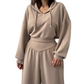 👚 Conjunto de Sudadera con Capucha V y Pantalones para Mujer – Comodidad y Estilo Casual para Todos los Días ✨💖