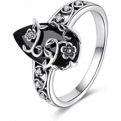 Anillo de vid floral vintage bohemio