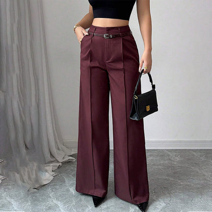 💟Recién llegados👖pantalones de pierna ancha para mujer con cinturón🎗️