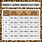 Pantalones de cintura recta de cintura recta de cintura alta con estampado de leopardo para mujer