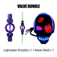 Sable de luz recargable con chispa y sonido