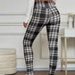 Leggings de cuadros de alta elasticidad Slim Fit para mujer