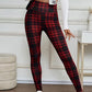 Leggings de cuadros de alta elasticidad Slim Fit para mujer