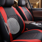 🚗Funda de Asiento de Auto de Cuero Matelassé Lujo | 9 Piezas, Universal, Color Negro ✅