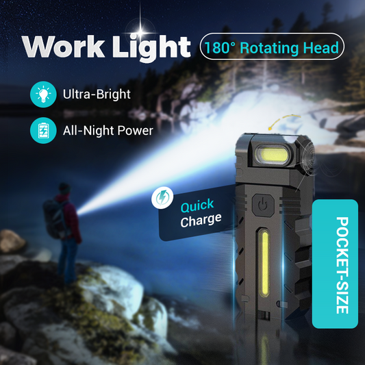 LINTERNA DE TRABAJO LED CON CABEZAL GIRATORIO DE 180°
