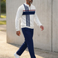 👕 Conjunto 2 Piezas Hombre Casual – Sudadera 1/4 Cierre, Estampado Gráfico, Corte Relajado, Tallas S-3XL