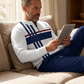 👕 Conjunto 2 Piezas Hombre Casual – Sudadera 1/4 Cierre, Estampado Gráfico, Corte Relajado, Tallas S-3XL