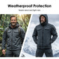 Conjunto de chaqueta con capucha y pantalones cargo cálidos y resistente al viento