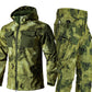 Conjunto de chaqueta con capucha y pantalones cargo cálidos y resistente al viento