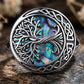 Anillo del Árbol de la Vida con concha de abulón